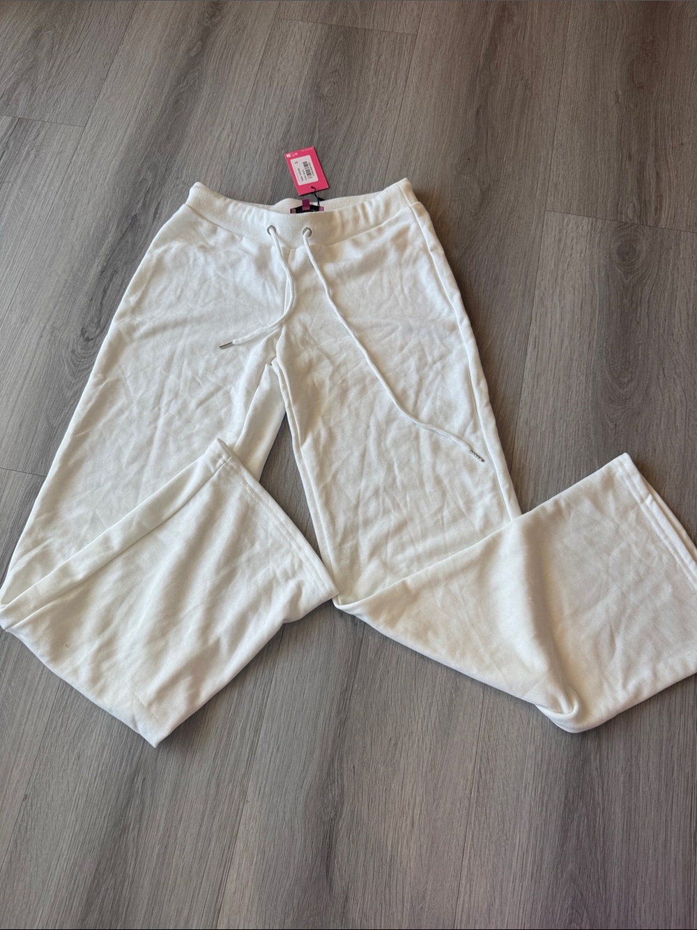 Edikted White Ribbed Pants